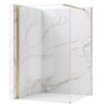 Rea Flexi Transparent / Brush Gold sprchová zástena 70 x 195 cm sklo číre REA-K9954 + K9968