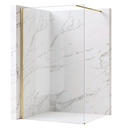 Rea Flexi Transparent / Brush Gold sprchová zástena 70 x 195 cm sklo číre REA-K9954 + K9968