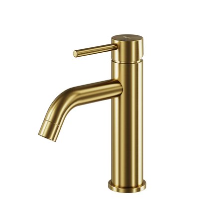 Besco VEO II umývadlová vodovodná batéria brúsená zlatá BU-VII-ZS