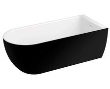 Polimat MURENA voľne stojaca prístenná akrylátová vaňa, čierna 170 x 75 cm 00745