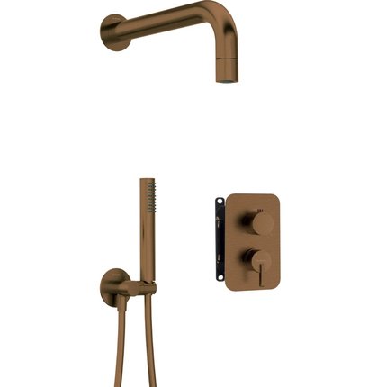 Deante SILIA Podomietkový sprchový set s batériou BOX - so sprchovou hlavicou, brúsená hnedá BXYZCQSM