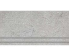 Ceramika Gres Estile ETL 12 sivá gres rektifikovaná schodnica matná 29,7 x 59,7 cm