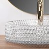Rea CRISTAL TRANSPARENT 39 GOLD BRUSH RING sklenené umývadlo na dosku 39 cm U8881