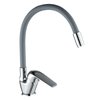 Kuchinox ELZA drezová vodovodná batéria s flexibilnou výtokovou hadicou F, chróm/sivá BKE_967D