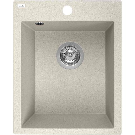Laveo CHICHI jednokomorový granitový drez 39 x 48 cm, bež SBH_410T