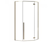 Rea DIAMOND GOLD päťuholníkový sprchový kút 90 x 90 x 195 cm sklo číre K4904