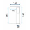Rea CRISTAL TRANSPARENT 39 NIKEL RING sklenené umývadlo na dosku 39 cm U8880