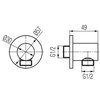 Valvex ROUND Black – Rohové pripojenie pre batérie, 2444680