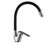 Kuchinox ELZA drezová vodovodná batéria s flexibilnou výtokovou hadicou F, chróm/čierna BKE_767D