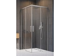 Radaway IDEA BRUSHED NICKEL KDD obdĺžnikový sprchový kút 80 x 110 x 205 cm 387061-91-01L+387063-91-01R
