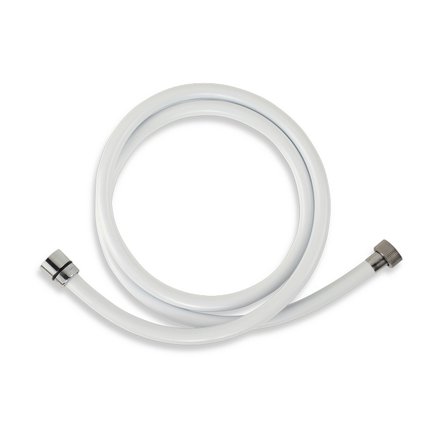 Novaservis sprchová hadica plastová 150 cm biela - chróm PVC/150,11