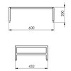 Elita Look podstavec 60 Black Matt, 60x20x43,2 cm, RE110602027160