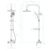 Kuchinox FIONA sprchový set s batériou, chróm PKF_00KB