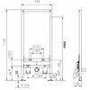 JOMO JOMOTech podomietkový modul pre bidet s kolenom 112 cm, 174-94000297-00
