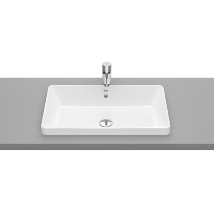 Roca GAP SQUARE keramické umývadlo zápustné 60 x 37 cm, biele A3270Y8000