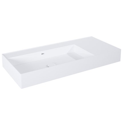 Elita Level ľavé nástenná umývadlo Solid Surface 100,5x45,5 cm White Matt RE041461185290