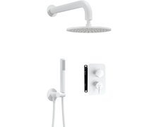 Deante SILIA Podomietkový sprchový set s batériou BOX - s okrúhlou sprchovou hlavicou, bianco BXYYAQSM