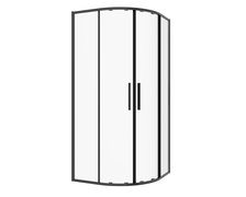 Novoterm SOLID RA black SOLO sprchový kút bez vaničky 80 x 100 x 195 cm, sklo číre