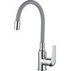 Kuchinox ELZA drezová vodovodná batéria s elastickou výtokovou hadicou, chróm/sivá BKE_961D