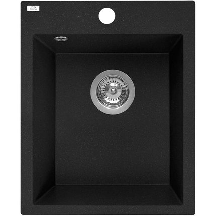 Laveo CHICHI jednokomorový granitový drez 39 x 48 cm, čierny SBH_710T