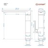 Corsan TRINO drezová vodovodná batéria chróm CMB7121CH