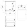 Kúpeľňová komoda LOOK 2S pod dosku 60 x 44,9 cm RE080601021470