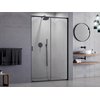 Besco ZARYA BLACK sprchové dvere posuvné 100 x 190 cm sklo číre DZB-100