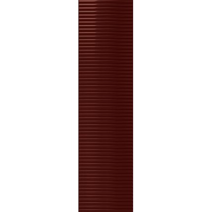 Tubadzin GROOVE Burgundy 1 Gloss STR lesklý obklad 7,8 x 29,8 cm