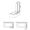 Aquaform MODERN 2-dielná vaňová zástena profil biely, sklo číre 170-06965