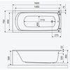 Excellent Lamia SLIM – Obdĺžniková akrylátová vaňa do kúpeľne 160 × 75 cm, biely lesk (WAEX.LAM16WHS)