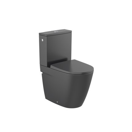 Roca ONA Compakt WC kombi 37 x 78,5 cm RimFree, čierny, prívod vody z boku A342688080+A341680080