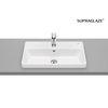 Roca GAP SQUARE keramické umývadlo zápustné 60 x 39 cm, biele SUPRAGLAZE® A3270YAS00