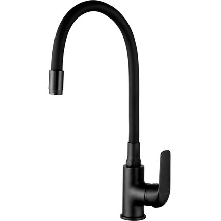 Kuchinox ELZA drezová vodovodná batéria s elastickou výtokovou hadicou, čierna BKE_B61D