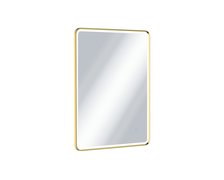 Excellent CORIDO obdĺžnikové LED zrkadlo 80 x 60 cm, vyhrievacia podložka, zlaté DOEX.CO080.060.GL