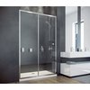 Besco sprchové dvere posuvné DUO SLIDE 140x195 cm, sklo číre