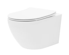 Rea CARLO MINI WC misa závesná RimFree 49 x 37 cm so sedátkom voľne-padajúcim C2760