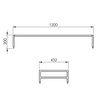 Elita Look podstavec 120 White Matt, 120x20x43,2 cm, RE111202025290