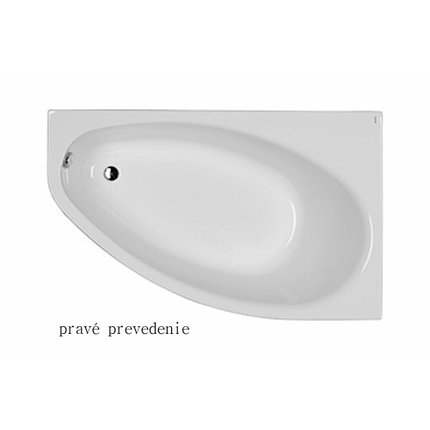 Kolo Geberit ELIPSO akrylátová asymetrická vaňa 140 x 100 cm 554.270.01.1