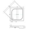 Novoterm Dunaj 2-D sprchový kút 80 x 80 x 190  cm, sklo číre