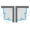 Aquatek FAMILY R14 obdĺžnikový sprchový kút 100 x 80 x 195 cm, profil chróm