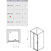Ravak Matrix MSD2 sprchové dvere 110 x 195 cm, profil biely 0WLD0100Z1