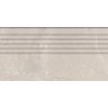 Tubadzin Grand Cave white rektifikovaná schodnica matná 29,6 x 59,8 cm