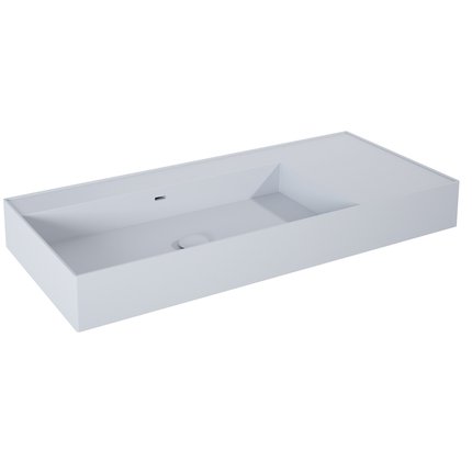 Elita Level ľavé nástenná umývadlo Solid Surface 100,5x45,5 cm Stone matt RE041461187040