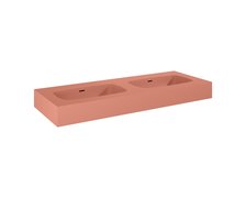 Elita DIMPLE DUO nástenné mramorové umývadlo 121 x 46 cm, Terra Pink Matt RE041200026600