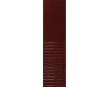 Tubadzin GROOVE Burgundy 2 Gloss STR lesklý obklad 7,8 x 29,8 cm