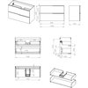 Elita SOHO skrinka pod umývadlo 100 cm 2S black matt PDW 168746