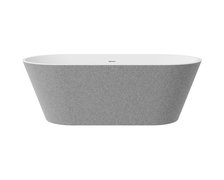 Besco DEEVA GLAM Strieborná voľne stojaca akrylátová vaňa s prepadom 150 x 75 cm, #WWA-150DGSM