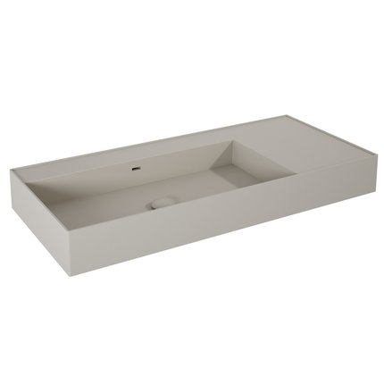Elita Level ľavé nástenná umývadlo Solid Surface 100,5x45,5 cm Fume matt RE041461187020