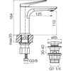 Valvex SOHO – stojanková umývadlová batéria nízka s automatickým odtokovým ventilom, chróm, 2417200