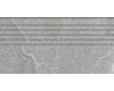 Tubadzin Grand Cave grey rektifikovaná schodnica matná 29,6 x 59,8 cm